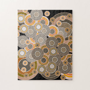 Puzzle Motif abstrait de cercles concentriques