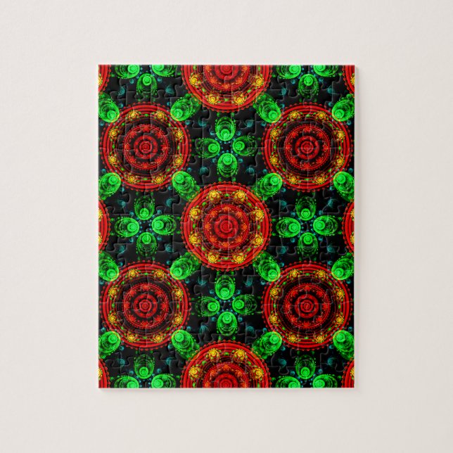 Puzzle Motif abstrait élégant boho moderne floral #504 (Vertical)