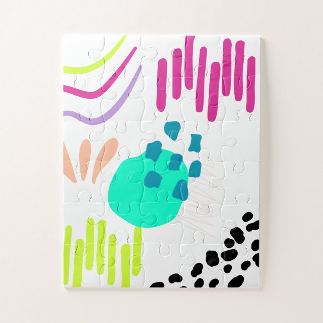 Puzzle Motif Abstrait moderne et coloré. (Vertical)