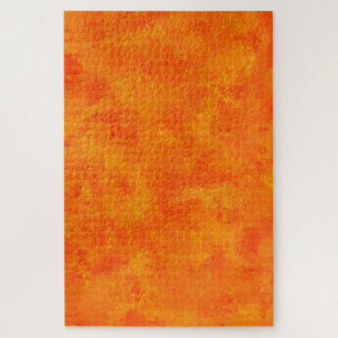 Puzzle Motif Abstrait Orange
