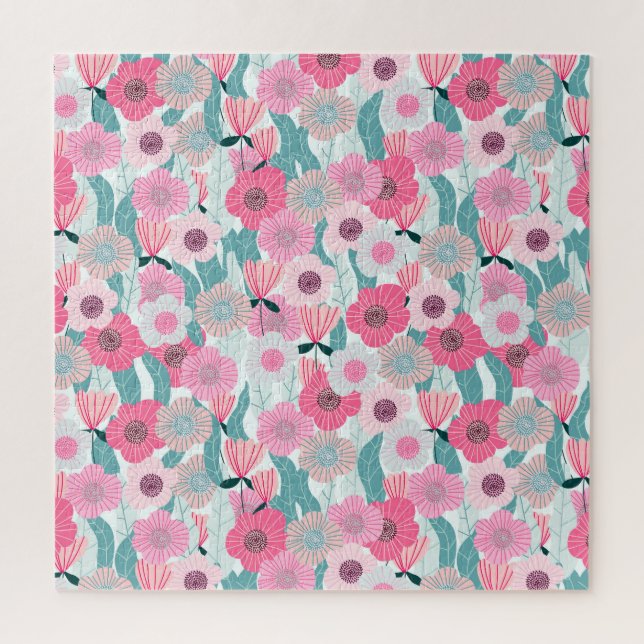Puzzle Motif Abstrait Pastel Pink (Vertical)