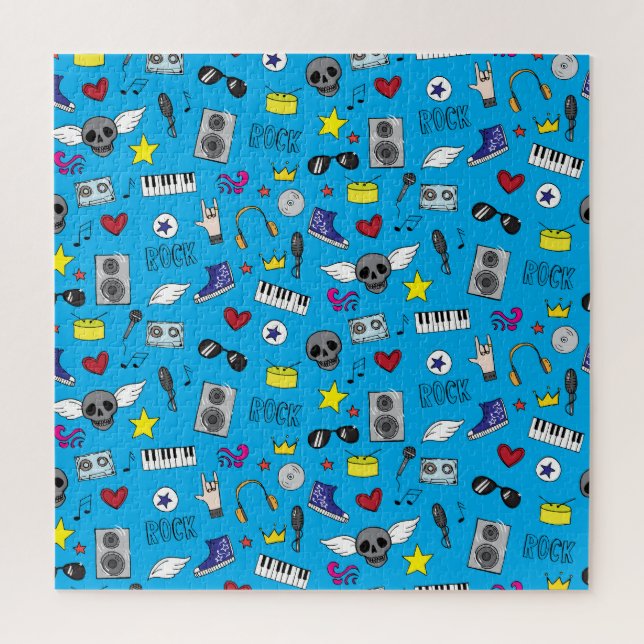 Puzzle Motif Ado Rock Emo Music (Vertical)