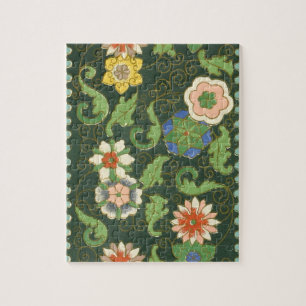 Puzzle Motif antique cloisonné chinois : Vert Jade