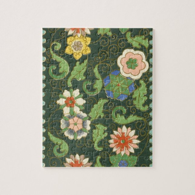 Puzzle Motif antique cloisonné chinois : Vert Jade (Vertical)