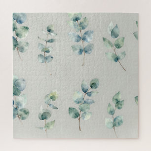Puzzle Motif aquarelle de feuilles d'eucalyptus