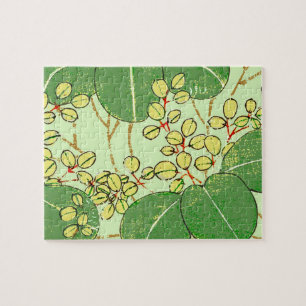 Puzzle Motif artistique botanique floral de feuille japon