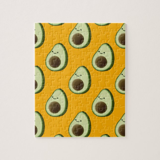 Puzzle Motif Avocado (Vertical)
