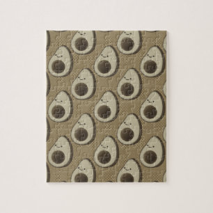 Puzzle Motif Avocado de style vintage
