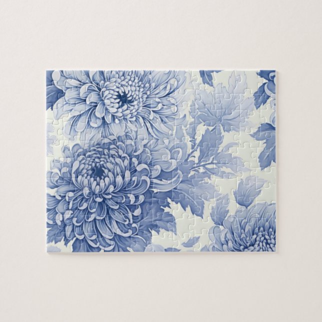 Puzzle Motif Blue Dahlia toile (Horizontal)