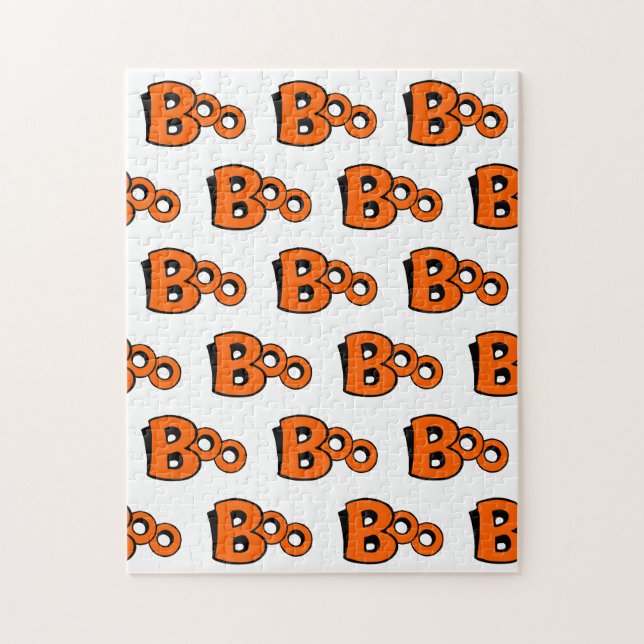Puzzle Motif Boo Halloween Frustrant (Vertical)