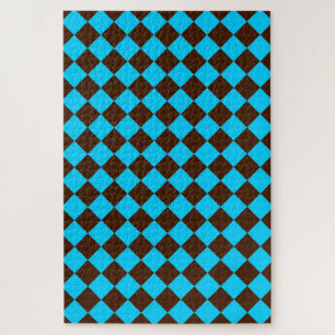 Puzzle Motif Brown de contrôle du diamant bleu