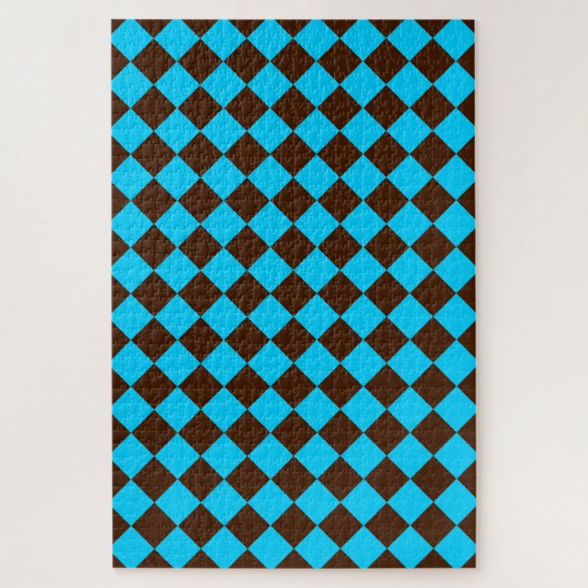 Puzzle Motif Brown de contrôle du diamant bleu (Vertical)