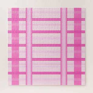 Puzzle Motif Carreaux Gingham Rose