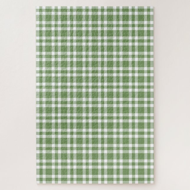Puzzle Motif carreaux vert blanc (Vertical)