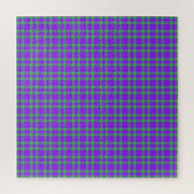 Puzzle Motif carreaux vert et violet (Vertical)