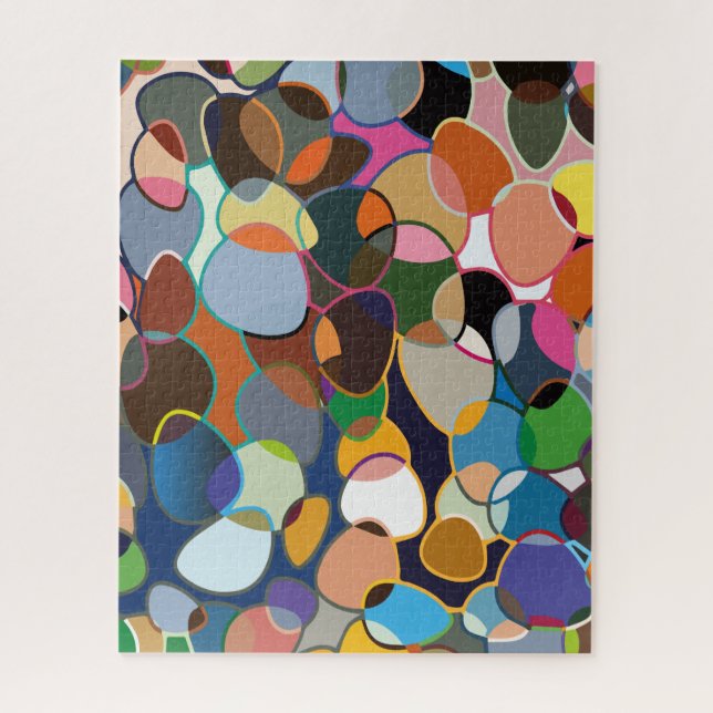 Puzzle Motif circulaire polychrome déformé (Vertical)