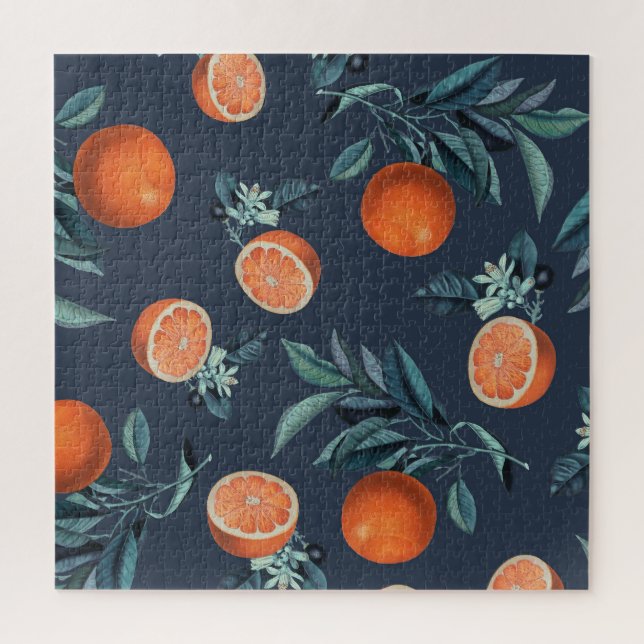 Puzzle Motif citron et feuille VI (Vertical)