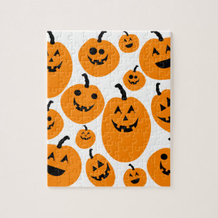 Puzzle Motif Citrouille d'Halloween Jack-o'-lantern