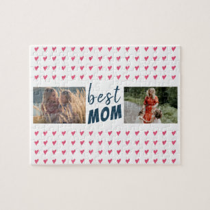 Puzzle Motif Coeur rose mignon Best Mom 2 Photo