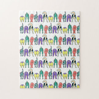 Puzzle Motif coloré des boutons de chien