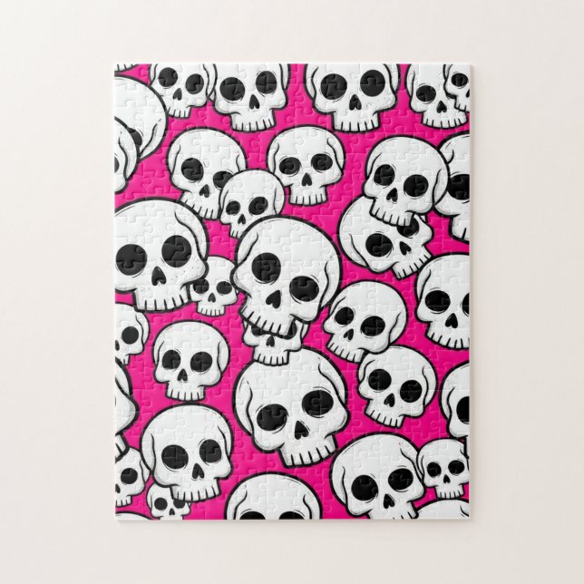 Puzzle Motif crâne rose (Vertical)