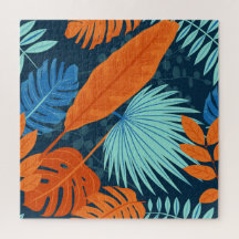 Motif d'aquarelle bleu marine gris orange