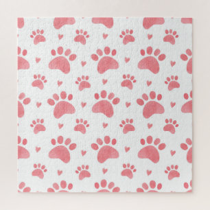 Puzzle Motif d'aquarelle Cat Paws