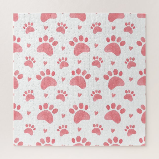 Puzzle Motif d'aquarelle Cat Paws (Vertical)