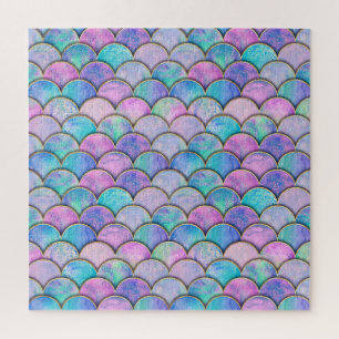 Puzzle Motif d'aquarelle japonais à échelle de sirène