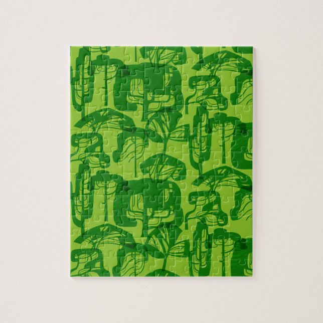 Puzzle Motif d'arbres verts (Vertical)