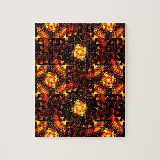 Puzzle Motif d'art abstrait élégant boho moderne or #506 (Vertical)