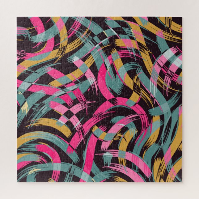 Puzzle Motif de brosse artistique. (Vertical)