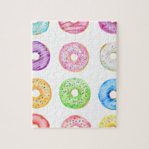 Puzzle Motif de butées toriques d'aquarelle