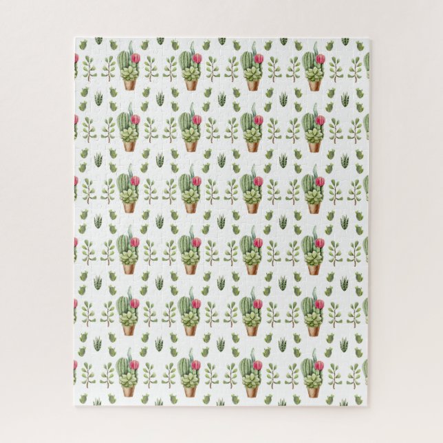 Puzzle Motif de cactus cactées succulentes | (Vertical)