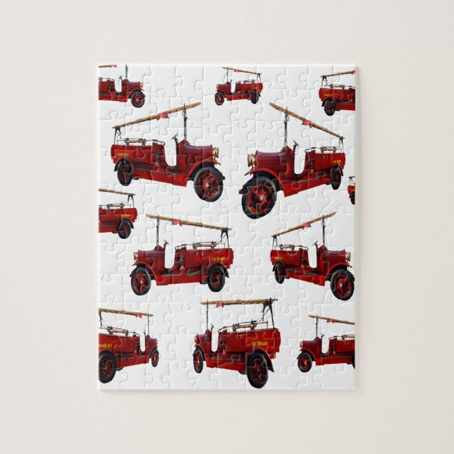 Puzzle Motif de camion Vintage rouge, (Vertical)