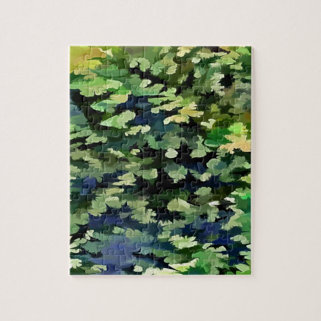 Puzzle Motif de camouflage vert et bleu (Vertical)