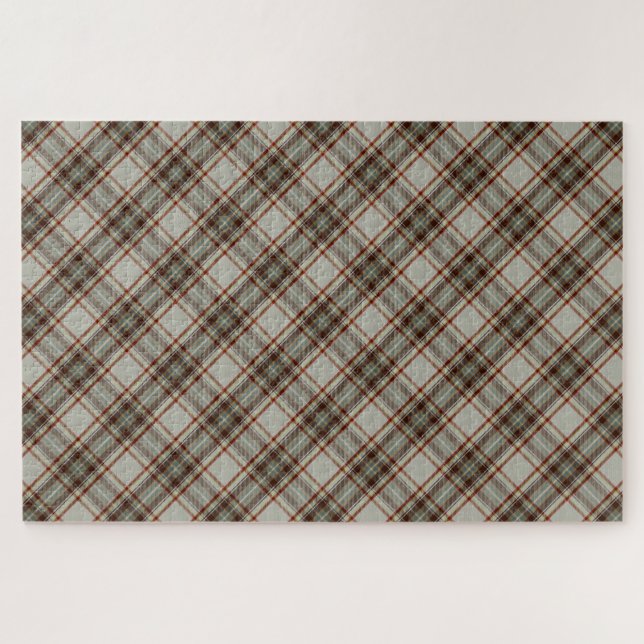 Puzzle Motif de carreaux tartan inspiré de la royauté (Horizontal)