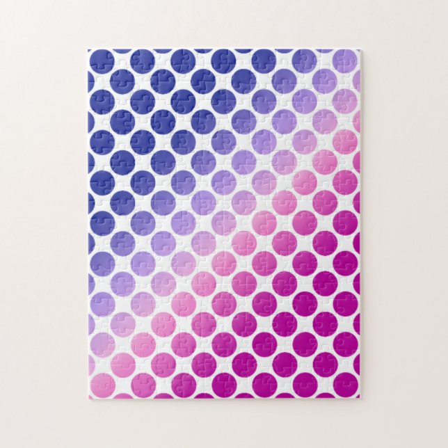 Puzzle Motif de cercle dégradé rose et bleu (Vertical)