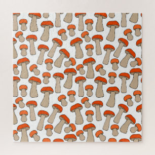 Puzzle Motif de champignons d'Aspen rouge orange