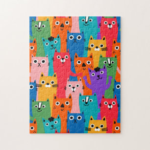 Puzzle Motif de chats colorés