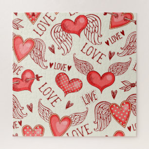 Puzzle Motif de coeur pour la Saint-Valentin