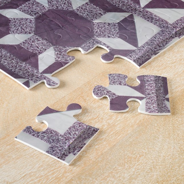 Puzzle - motif de courtepointe - Éclats de fil (Côté)