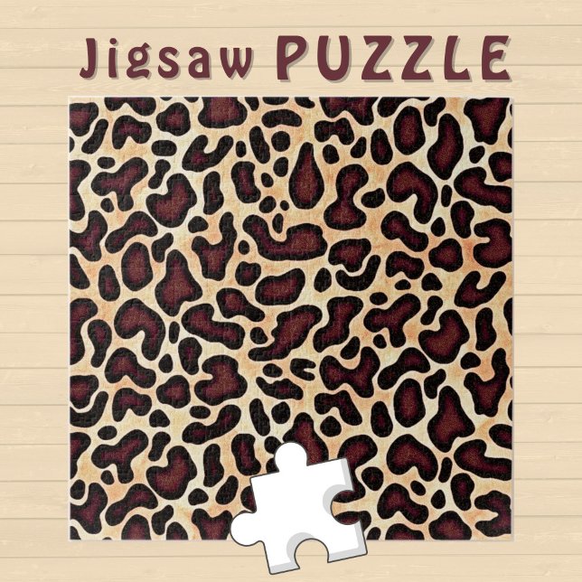 Puzzle Motif de crème Brown de peau de léopard - (Créateur téléchargé)