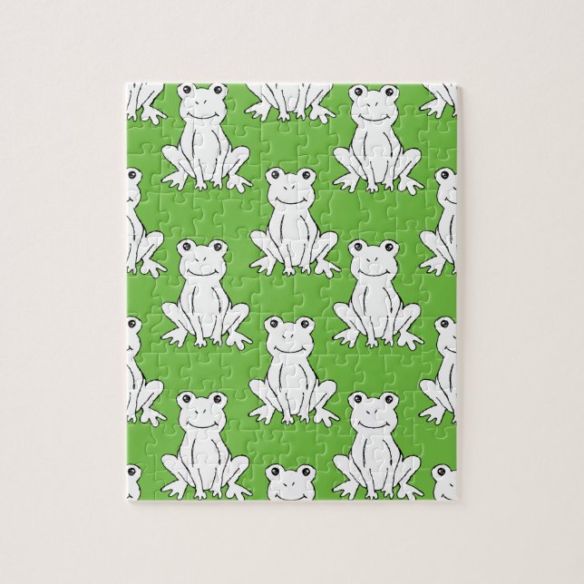 Puzzle Motif de  de grenouille Motif vert mou (Vertical)