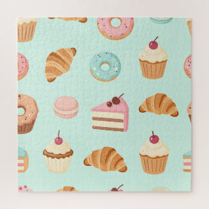 Puzzle Motif de desserts français pastel et mignon