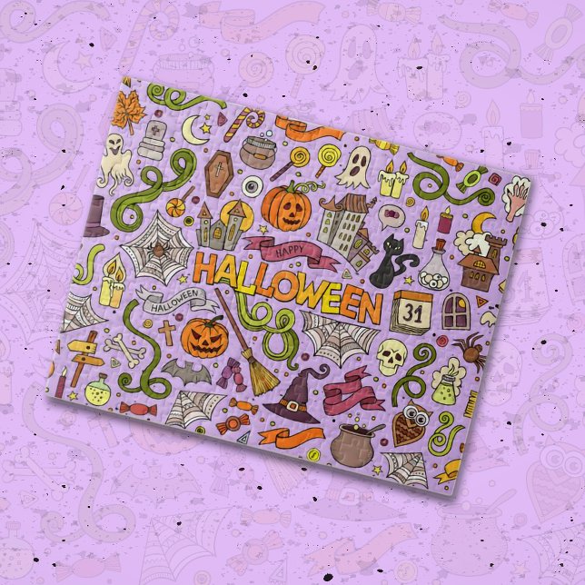 Puzzle Motif de doodle Halloween mignon (Créateur téléchargé)