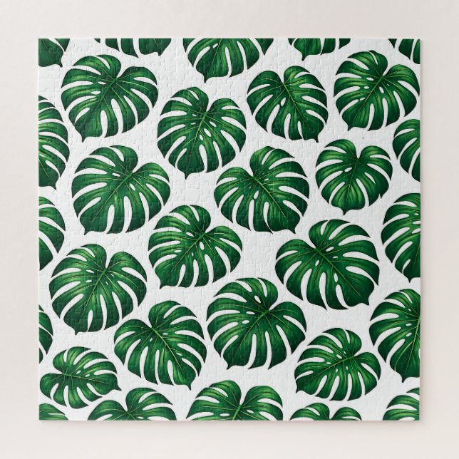 Puzzle Motif de feuille de Monstera tropicale (Vertical)