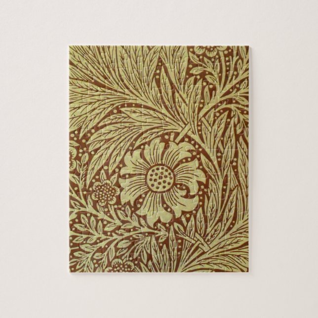Puzzle Motif de fleur antique Marigold William Morris (Vertical)