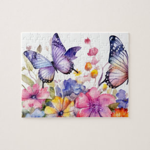 Puzzle Motif de fleur papillon