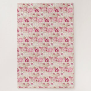 Puzzle Motif de fleurs modernes roses mignon